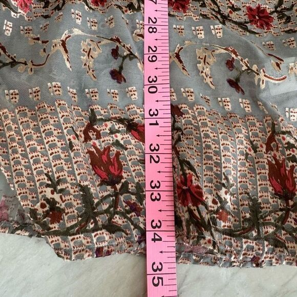 By Together Blouse Kimono Top Floral Open Front M/L - Picture 6 of 6